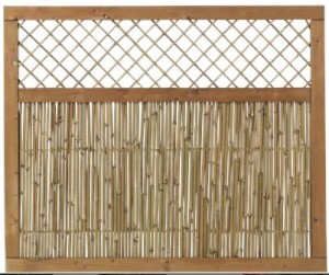 Plus bambus hegn med espalier 120x100cm